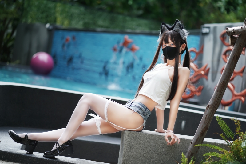职业奶妈三水子#猫猫蓝白比基尼【85P-1V-545MB】