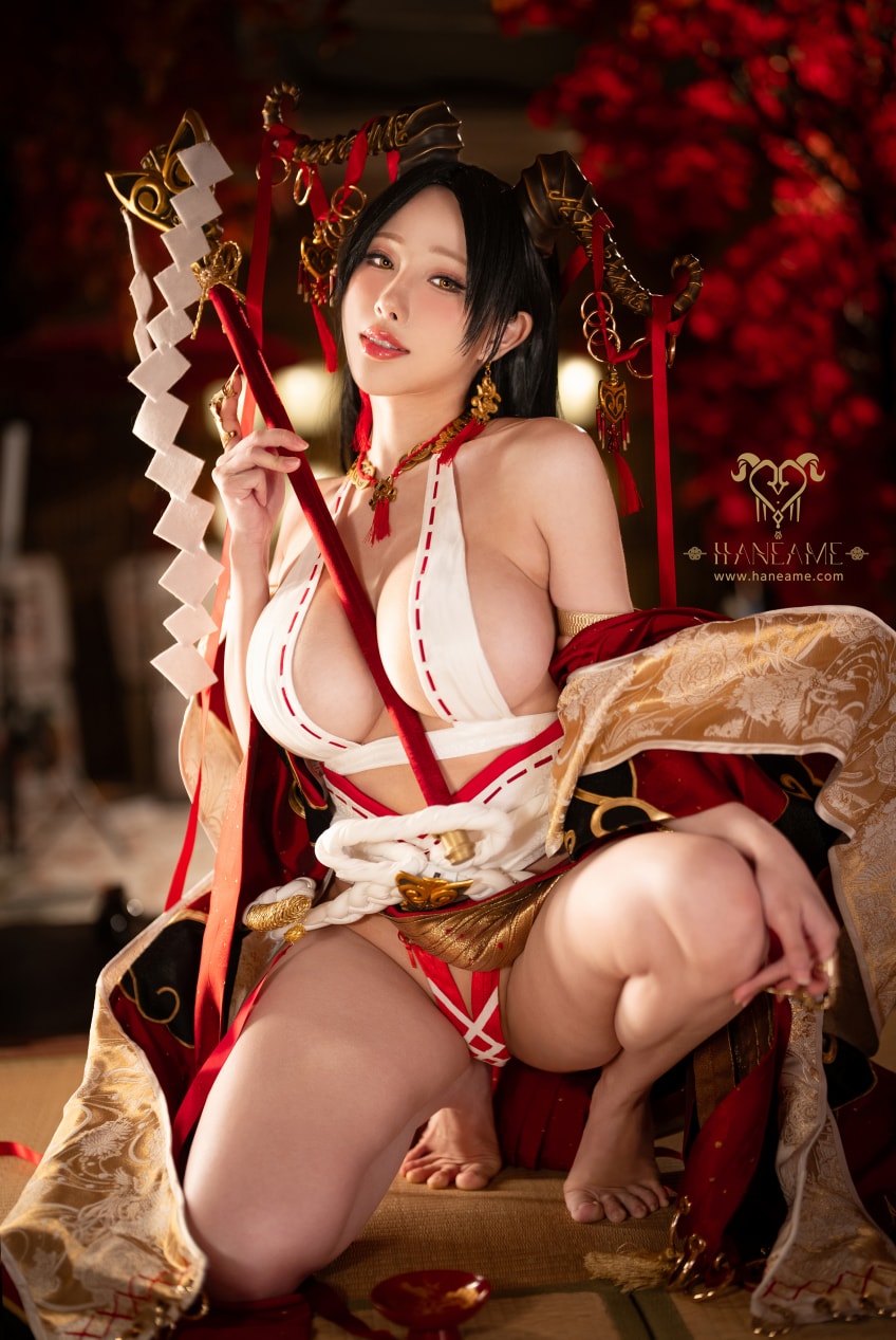 雨波_HaneAme –#Lustful Goat Miko邪羊巫女--新作流出！