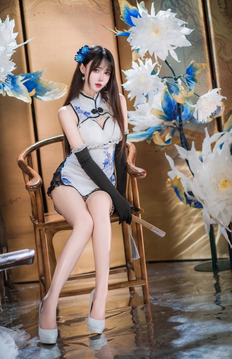 羽生三未 –#艳娘幻梦谭 瓶儿 青花瓷旗袍--优质推荐！