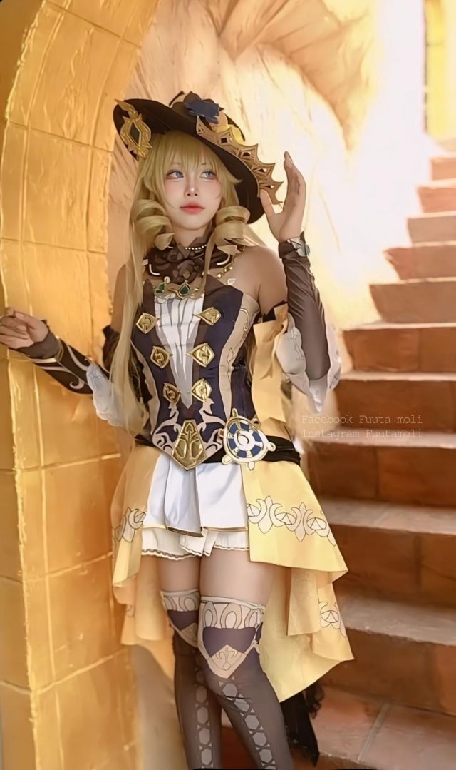 原神COSPALY：泰国coser FuutaMoli让娜维娅在现实中绽放