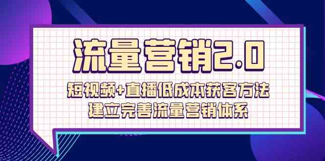 流量营销2.0：短视频+直播低成本获客方法，建立完善流量营销体系（72节）2293 作者:福缘创业网 帖子ID:108554